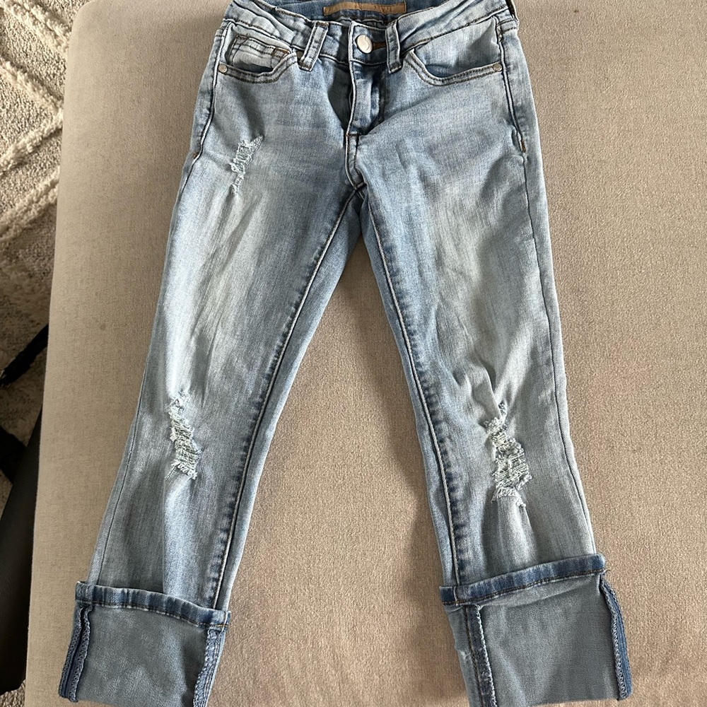 Girls cropped joe jeans